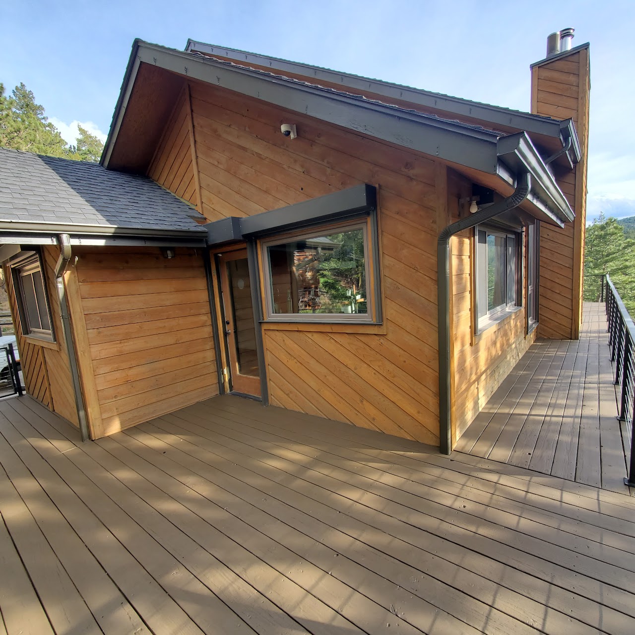Deck refinish before and after after