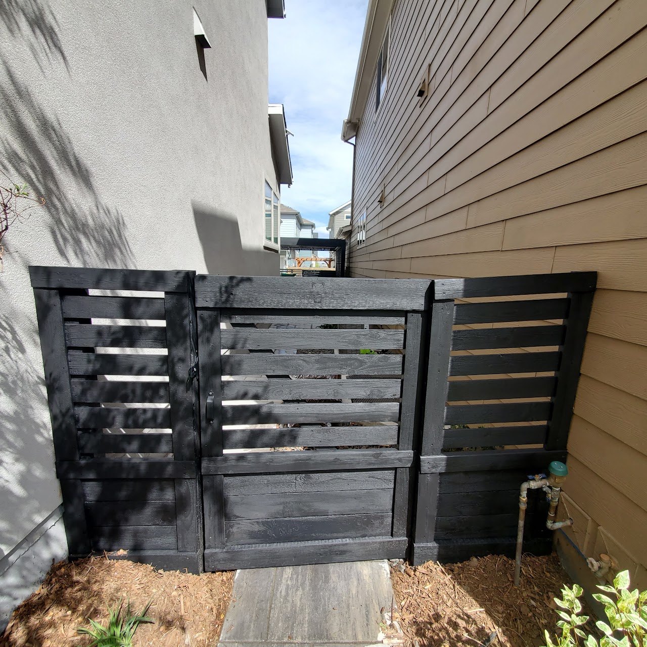 Deck refinish before and after after