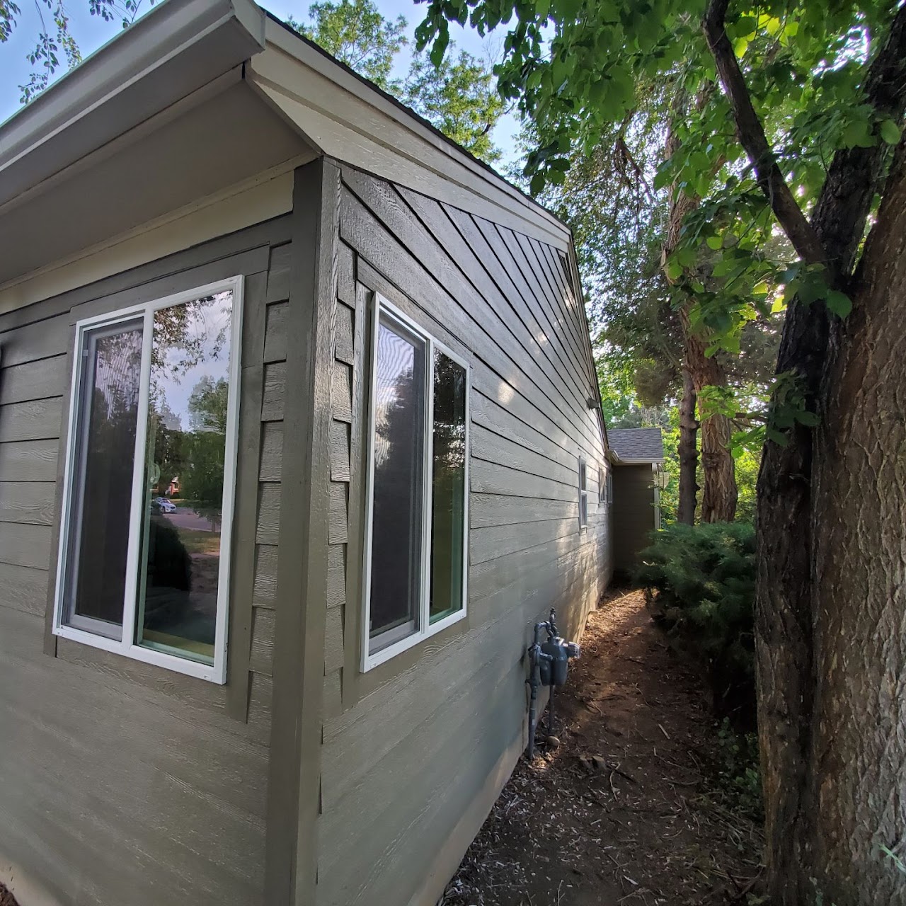 Denver house exterior repaint before and after after