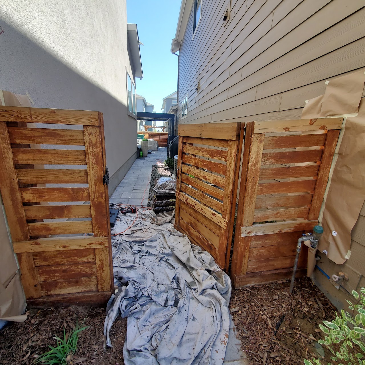 Deck refinish before and after before