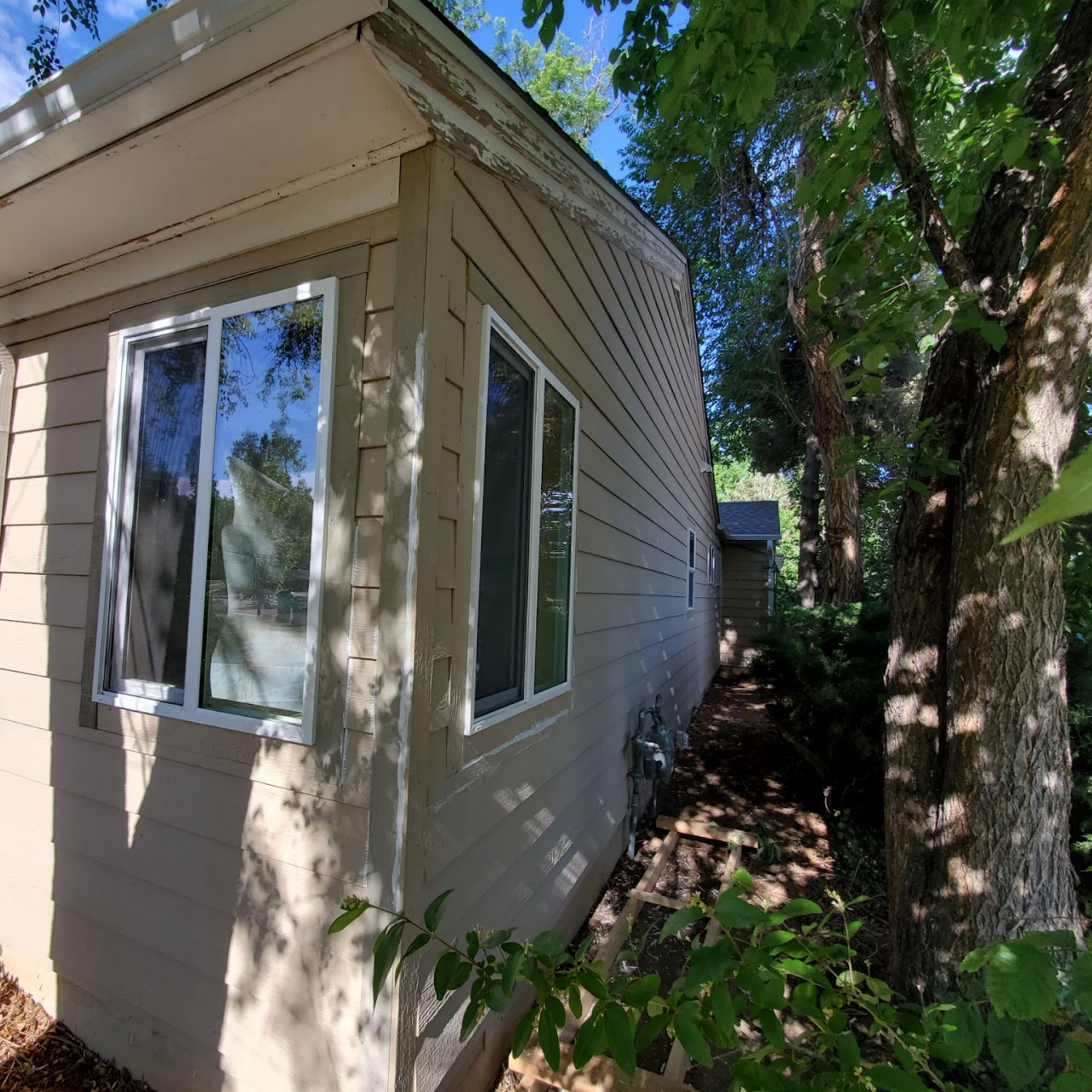 Denver house exterior repaint before and after before