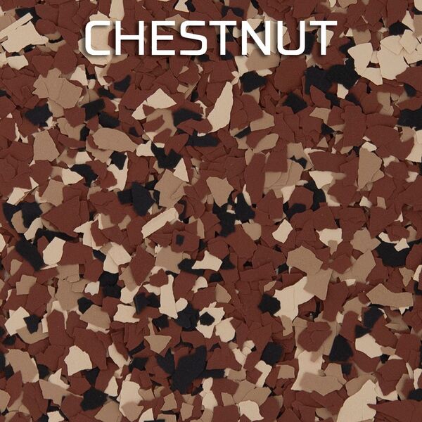Chestnut concrete coating flake blend