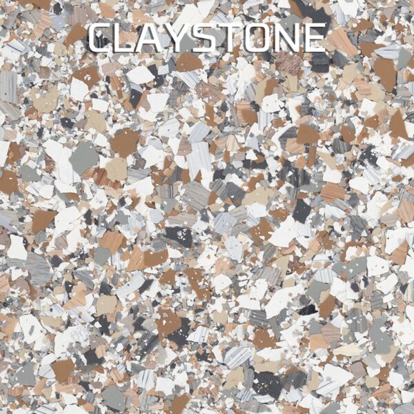 Claystone concrete coating flake blend
