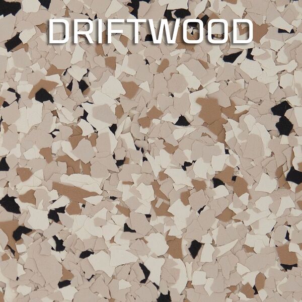 Driftwood concrete coating flake blend