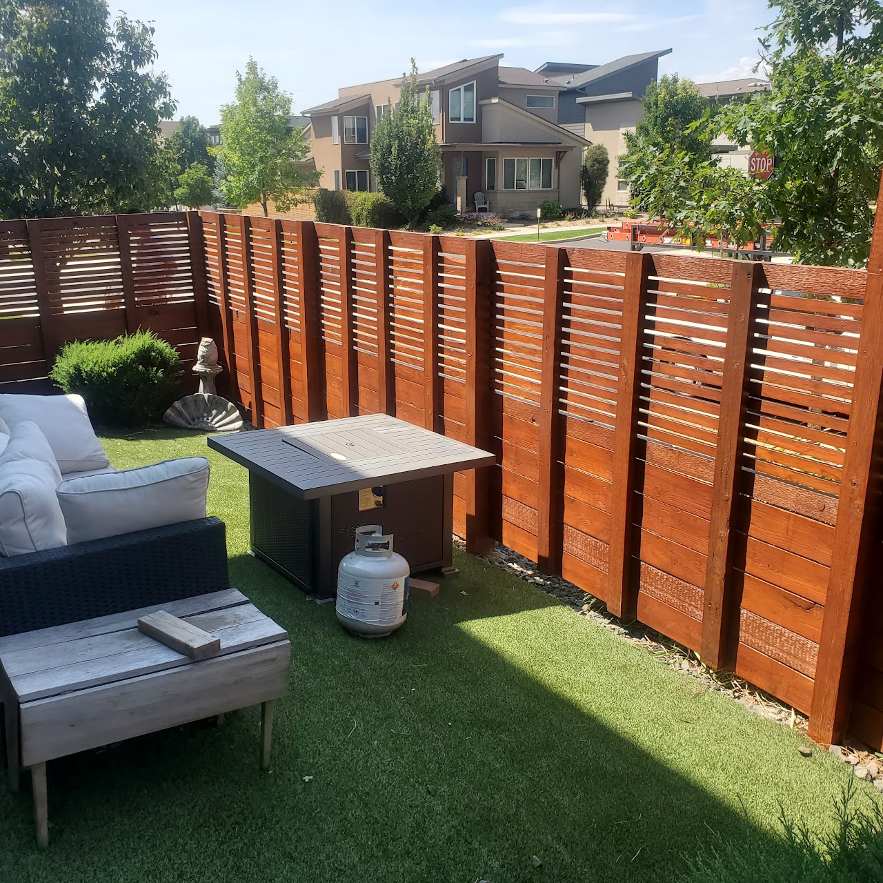 Refinished cedar deck