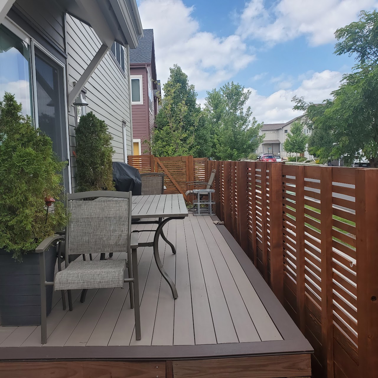 Sealed wood deck