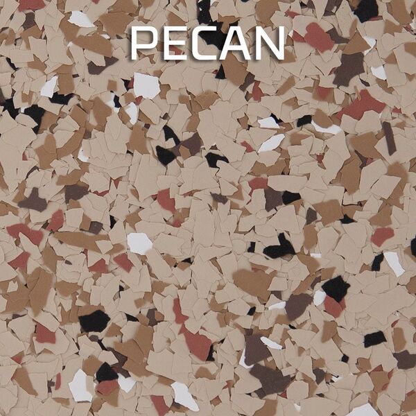 Pecan concrete coating flake blend
