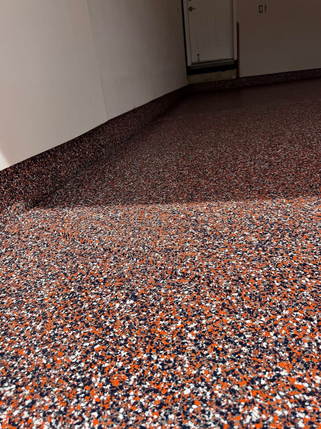 Concrete coating on residential garage floor