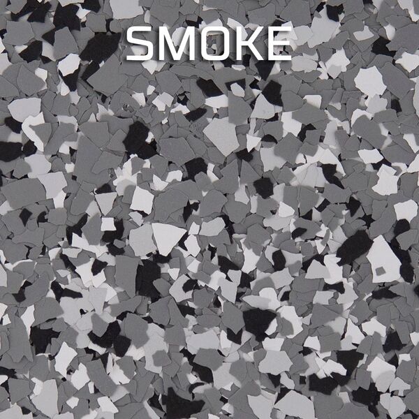 Smoke concrete coating flake blend